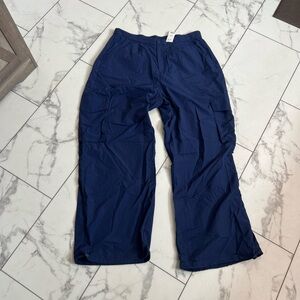 Gilly Hicks Blue scrub Cargo Pants Relaxed Fit
